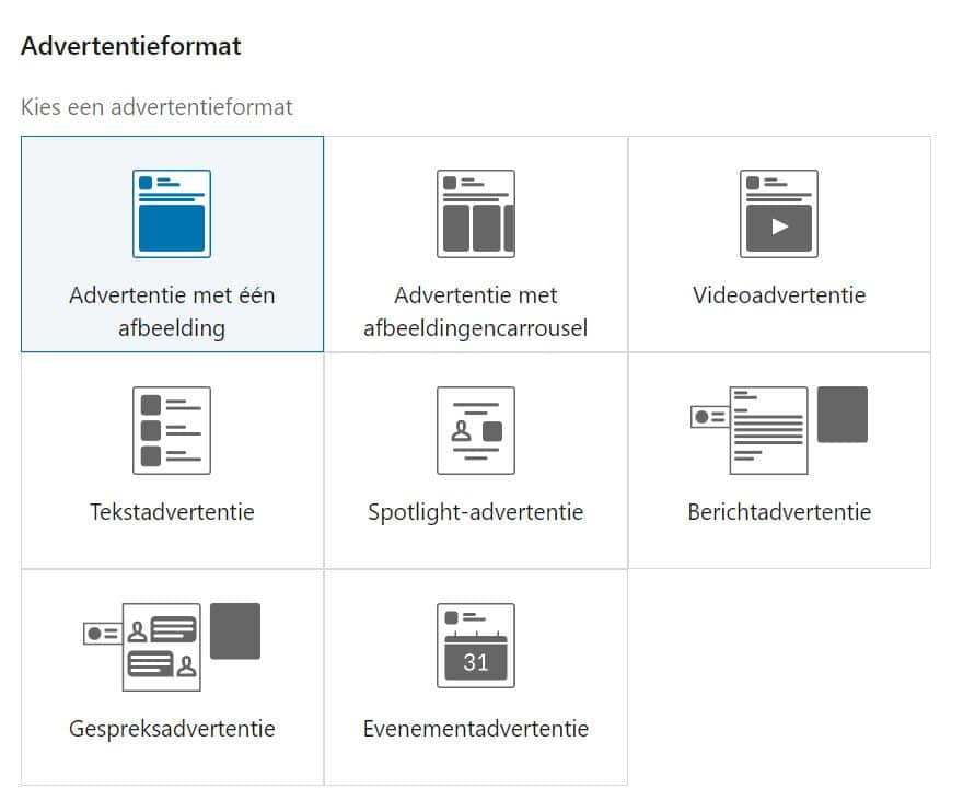 Advertentie format