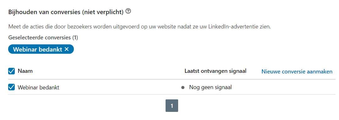 Bijhouden conversies